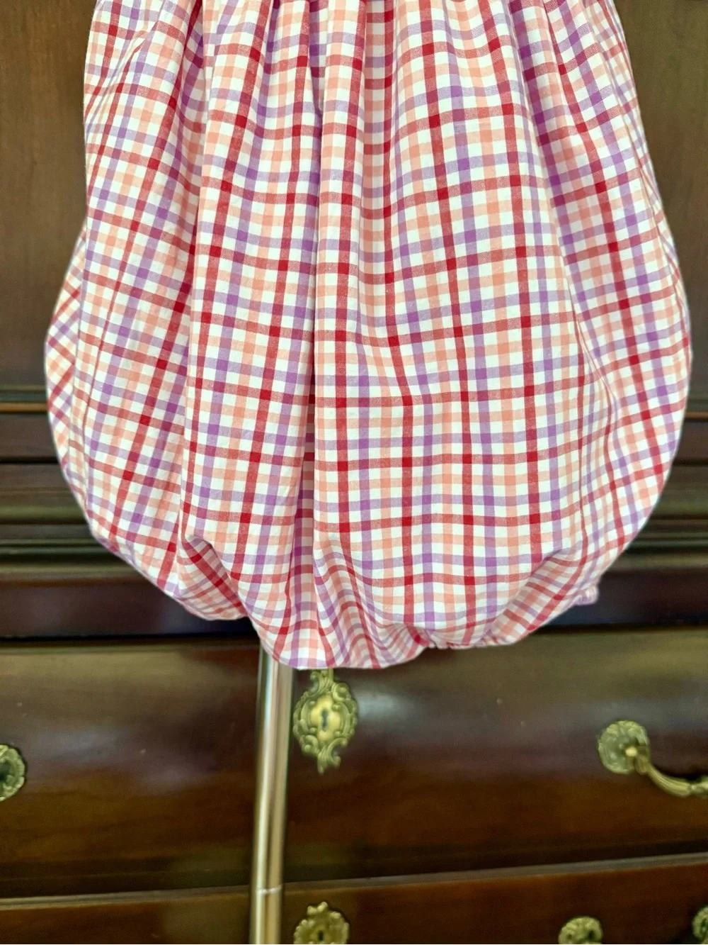 FINAL SALE Classic Whimsy Smocked Crab Bubble 24M Red Gingham Boutique Romper